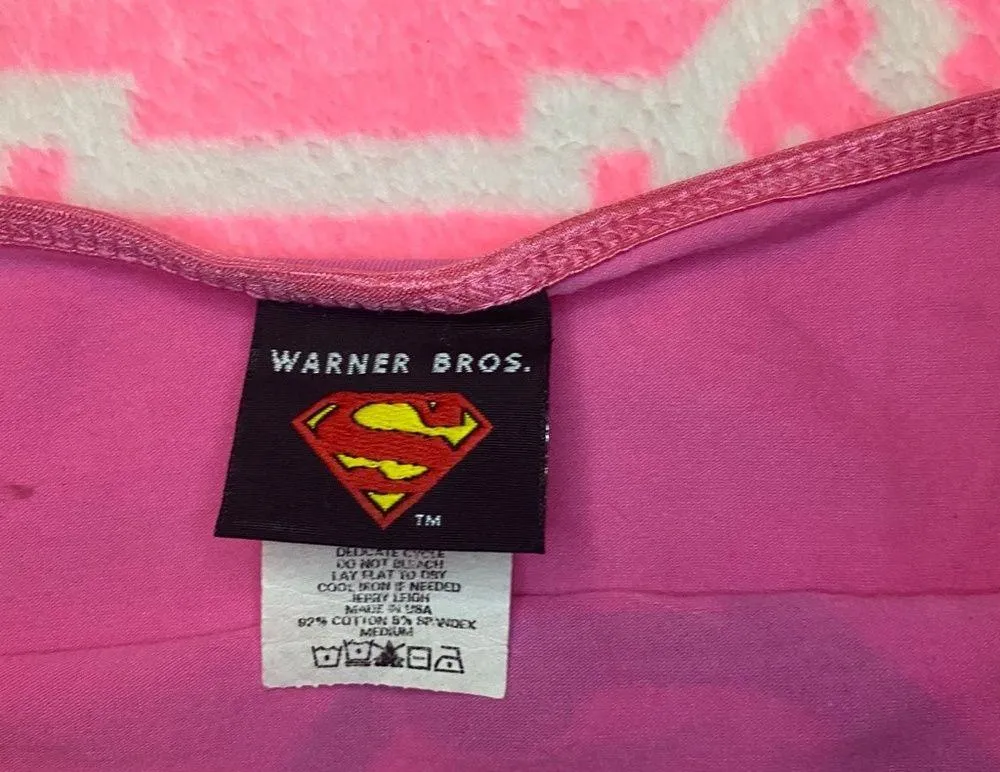 Superman tank and short sleep set Vintage early 2000s M Pink Size M - Image 7