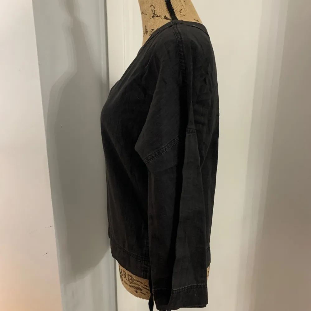 Madewell Denim Black Side-Laced Top - Image 3