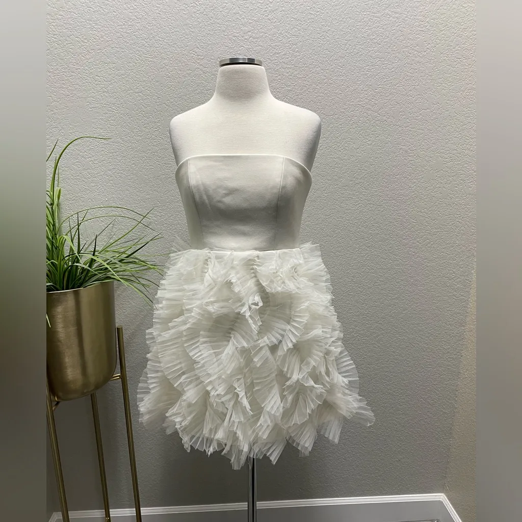 NWT Cinq a Sept Strapless Tulle‎ Ryan Dress in Ivory size 6 $525 - Image 7