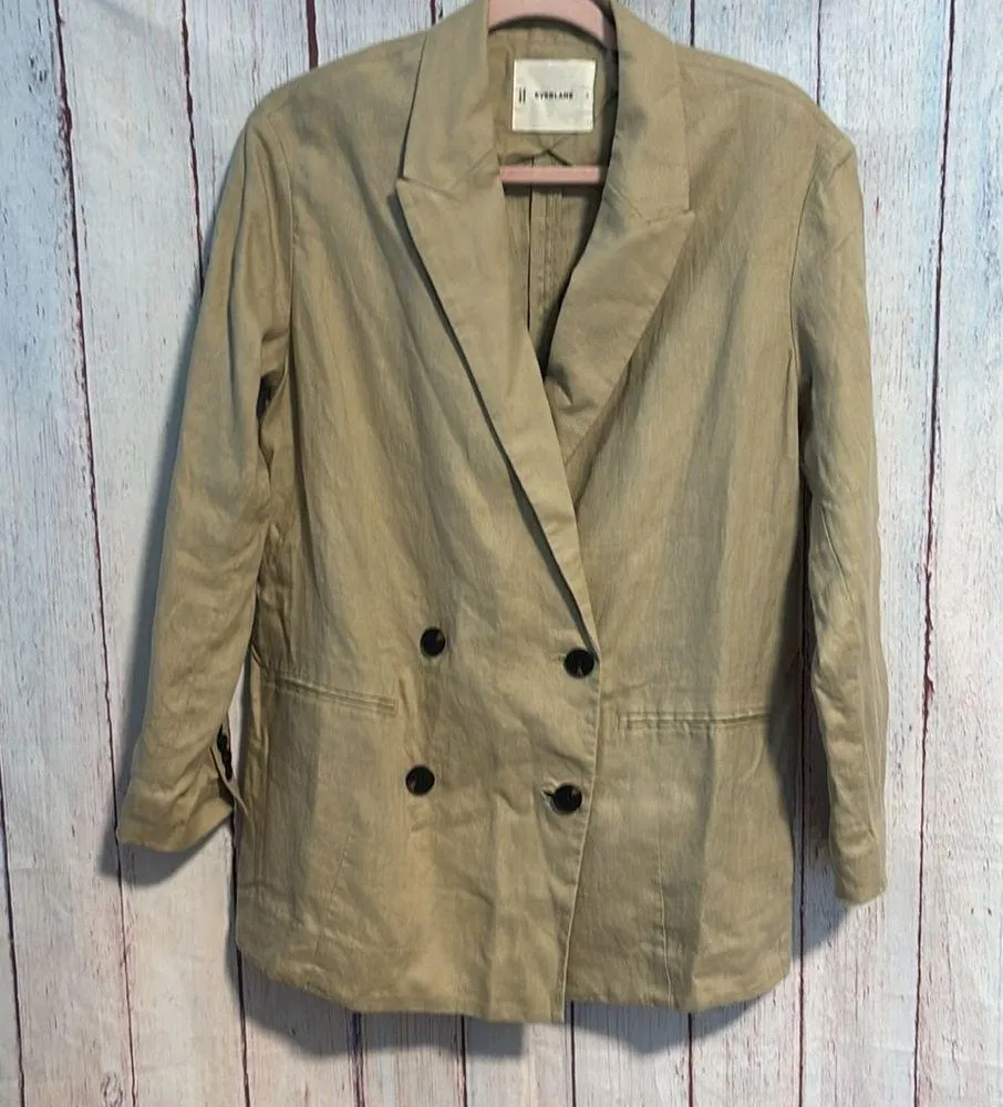 NWOT Everlane The Linen Double Breasted Blazer - Image 9