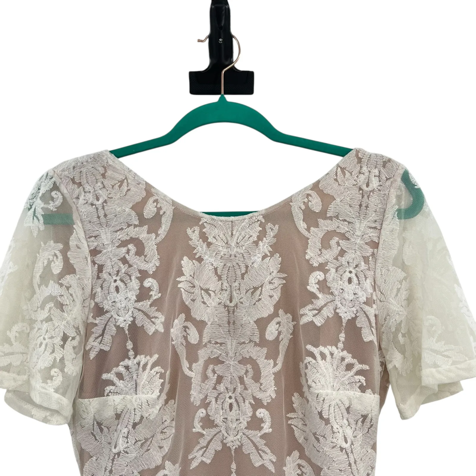 For Love & Lemons San Marcos Mini Dress Lace Ivory White Size Medium - Image 4