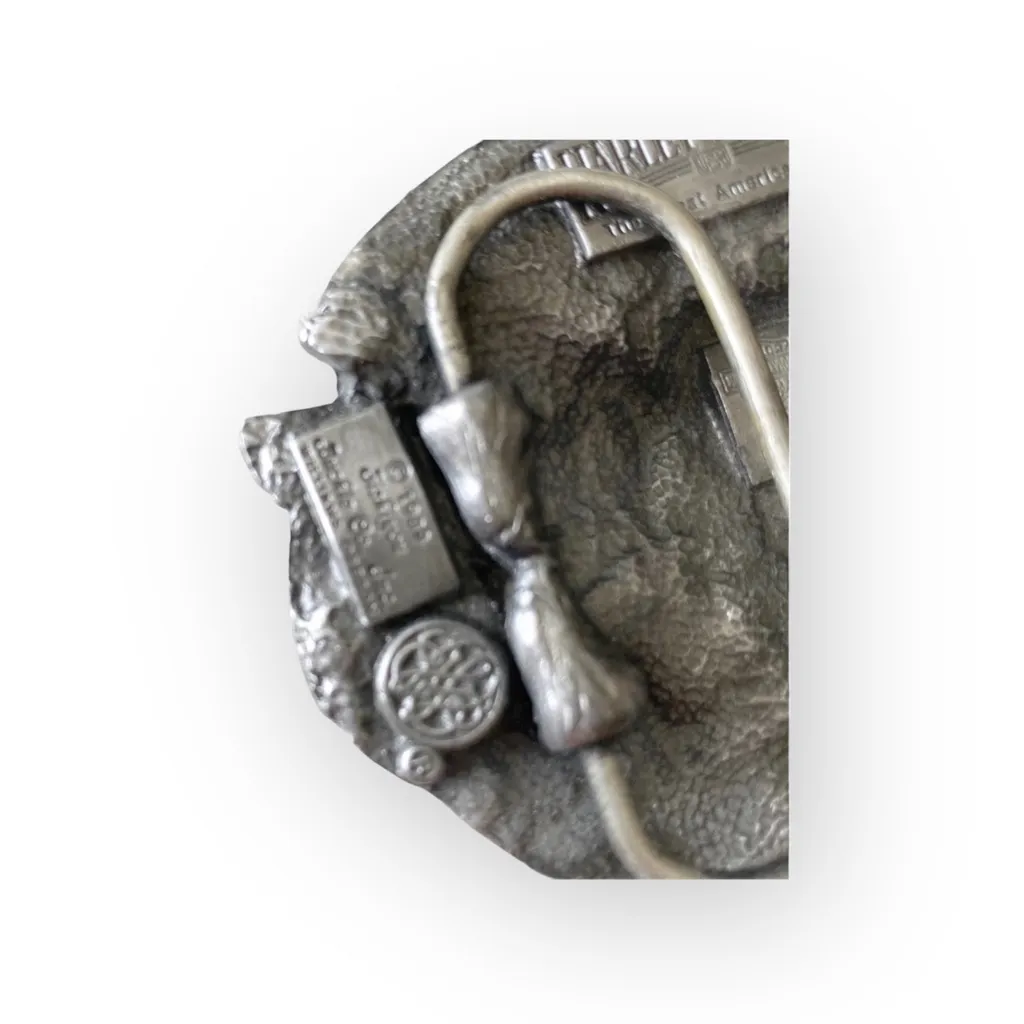 Vintage: Harley Davidson x Harmony Designs ©️1989 ☻ Eagle Rose Metal Belt Buckle Silver - Image 10