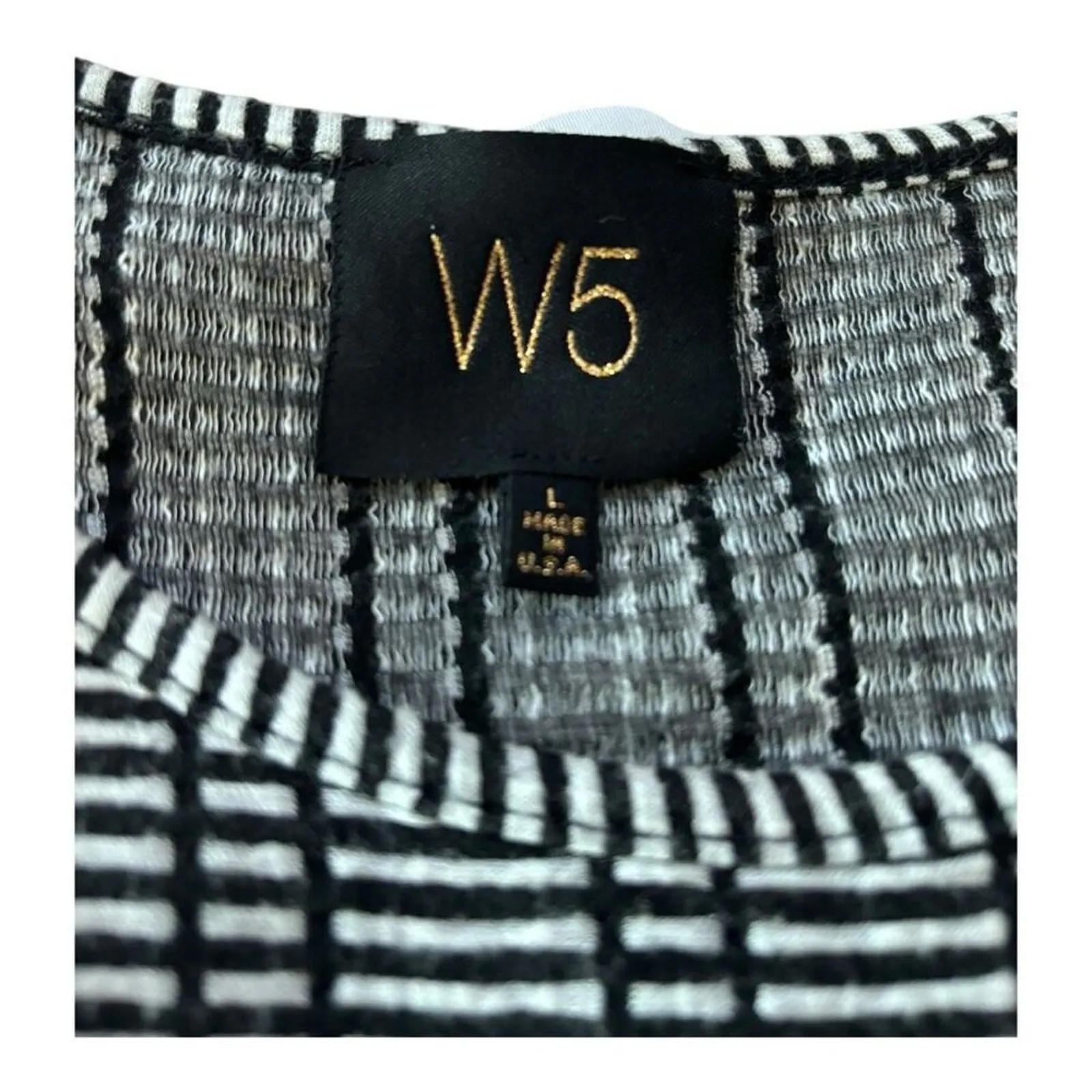 W5 Black & White Tank Fringe Size L - Image 3