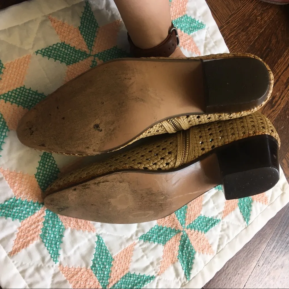 Vintage Open Weave Booties Woven Basket Weave Size undefined - Image 4
