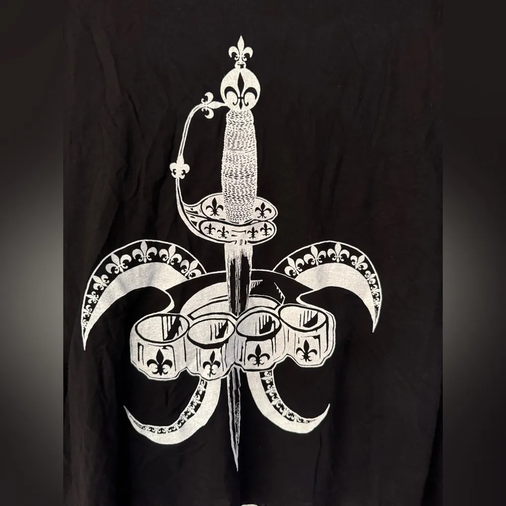 Lauren Moshi Sword & Brass Kuckles Women’s Black Cardigan Size Small - Image 7