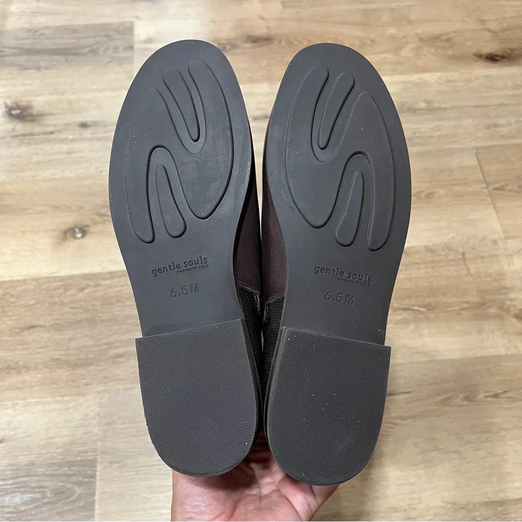 NWOB Gentle Souls Emma 5050 Leather Elastic Tall Boots brown size 6.5M - Image 5