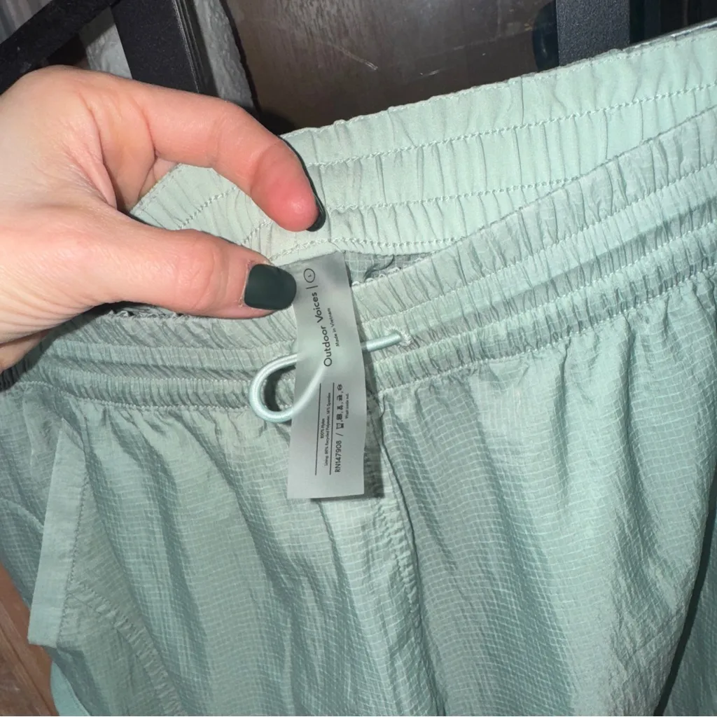 Outdoor Voices shorts windbreaker 3” silt mint hiking performance high rise - Image 3