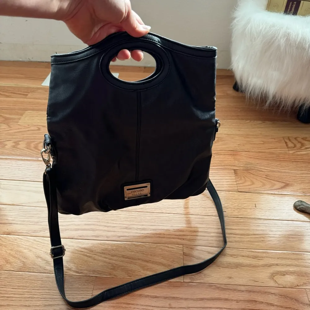 Nicole by Nicole Miller women’s black leather Bag - Image 11