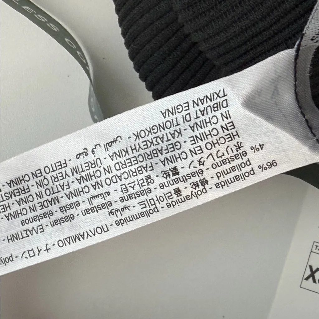 Zara Leggings Stirrups Tights Ribbed Limitless Contour Collection Dark Green - Image 12