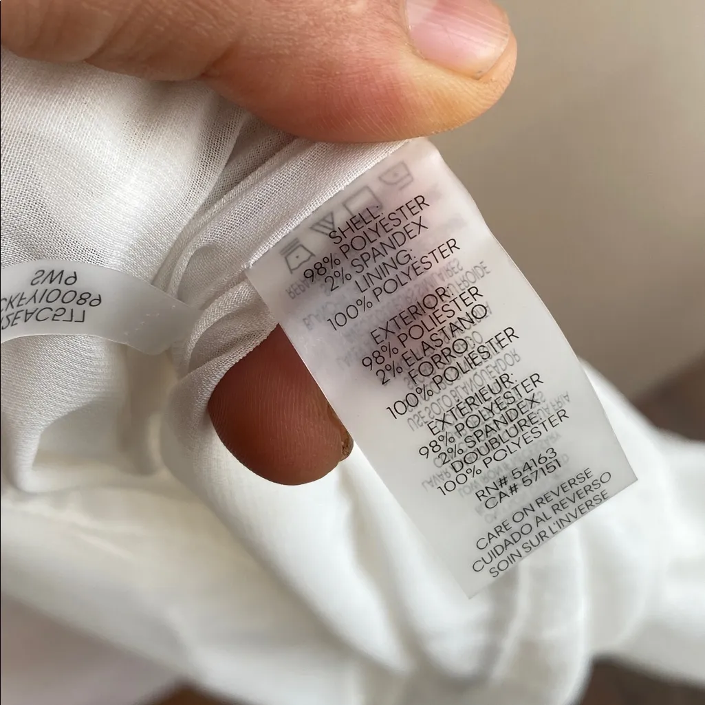 Calvin Klein White Ruffle Top - Image 3