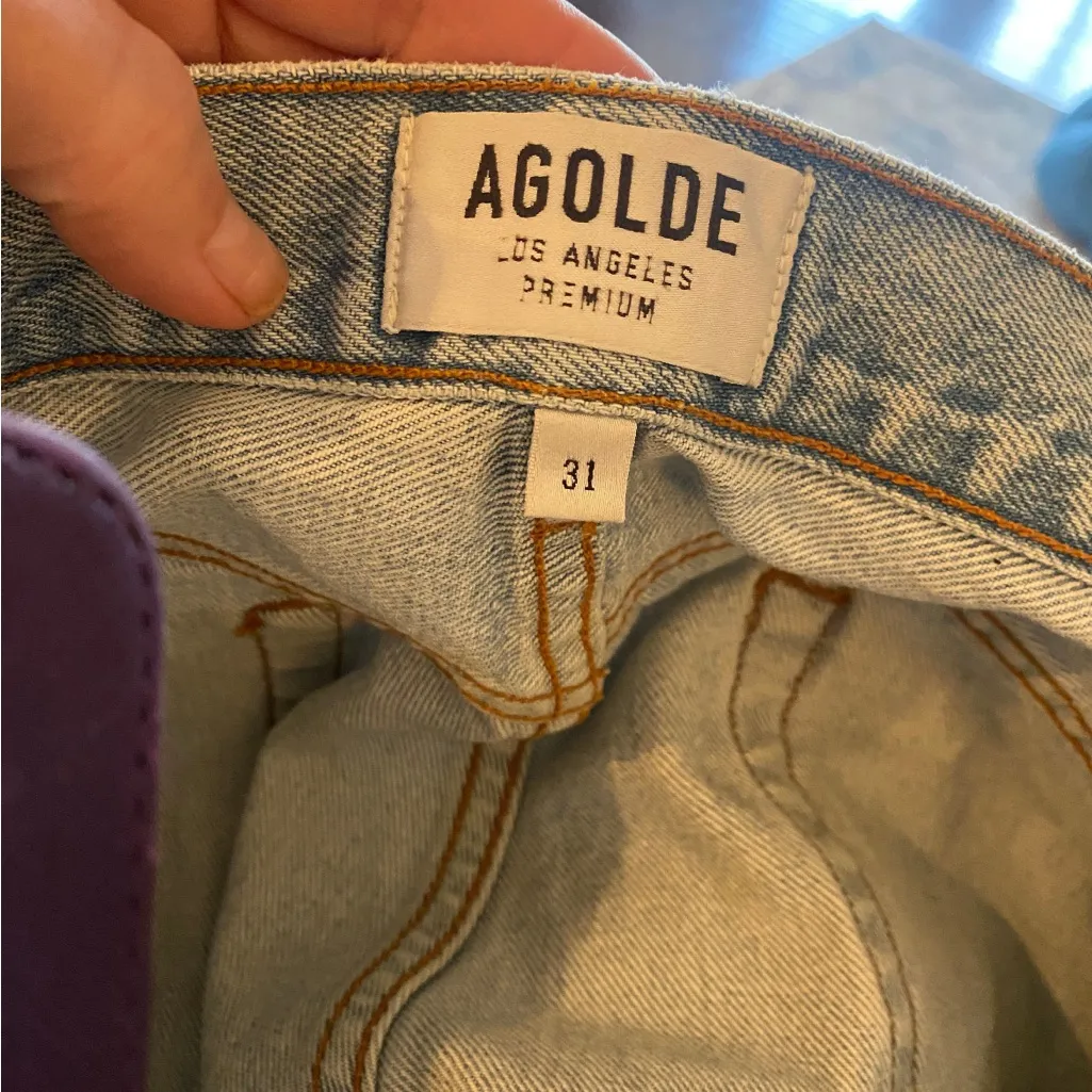 Agolde Cutoff Bitter Button‎ Fly Jean Shorts Sz 31 - Image 8