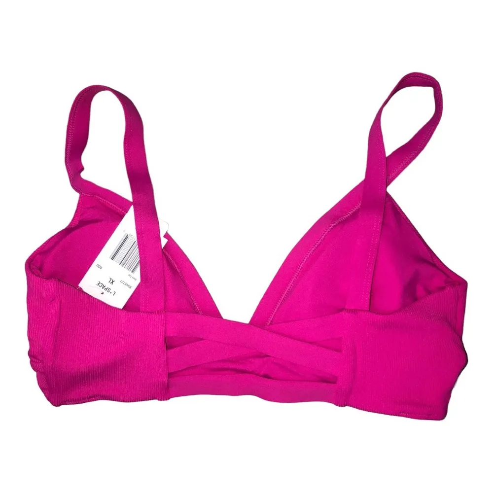 L*Space Bikini Swimwear Set Vera Top Anna Bottom Pink Ribbed Large NWT - Image 9