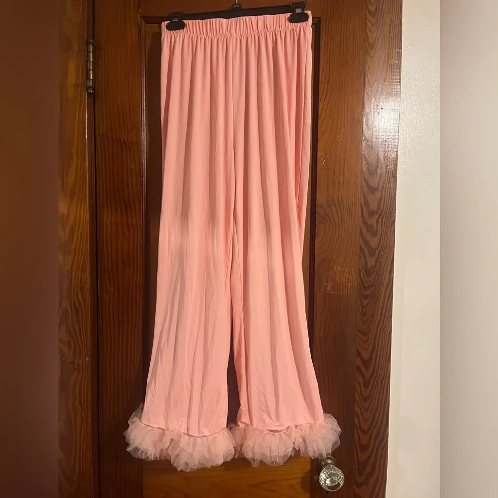 Elegant Pink Women's Set with Tulle Cuffs Size M - Image 3