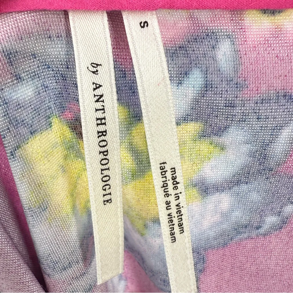 Anthropologie Shania Velvet Floral Slip Dress in Violet Size Small‎ - Image 12