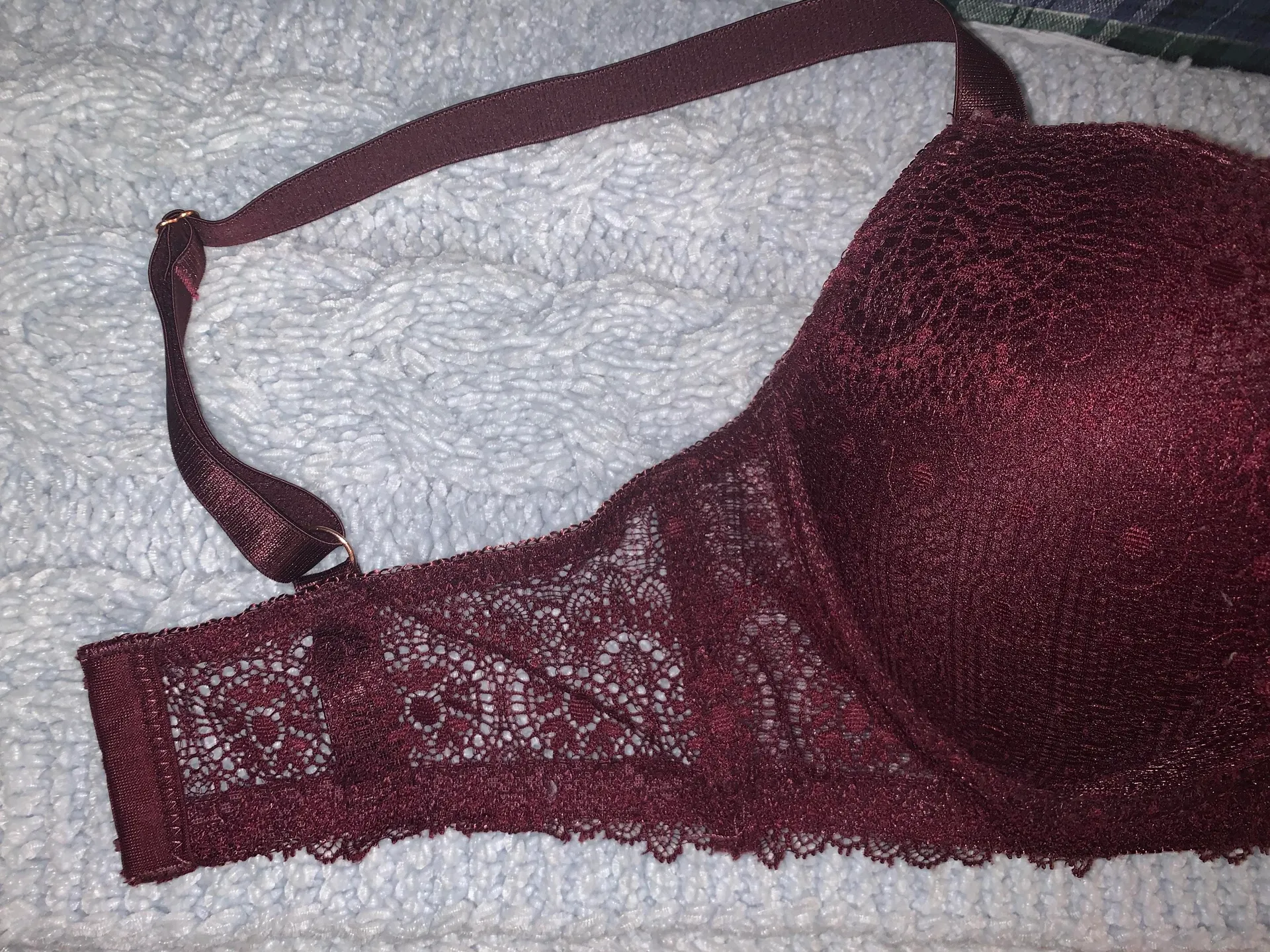 Sophie B Burgundy Lace Bra - Image 2