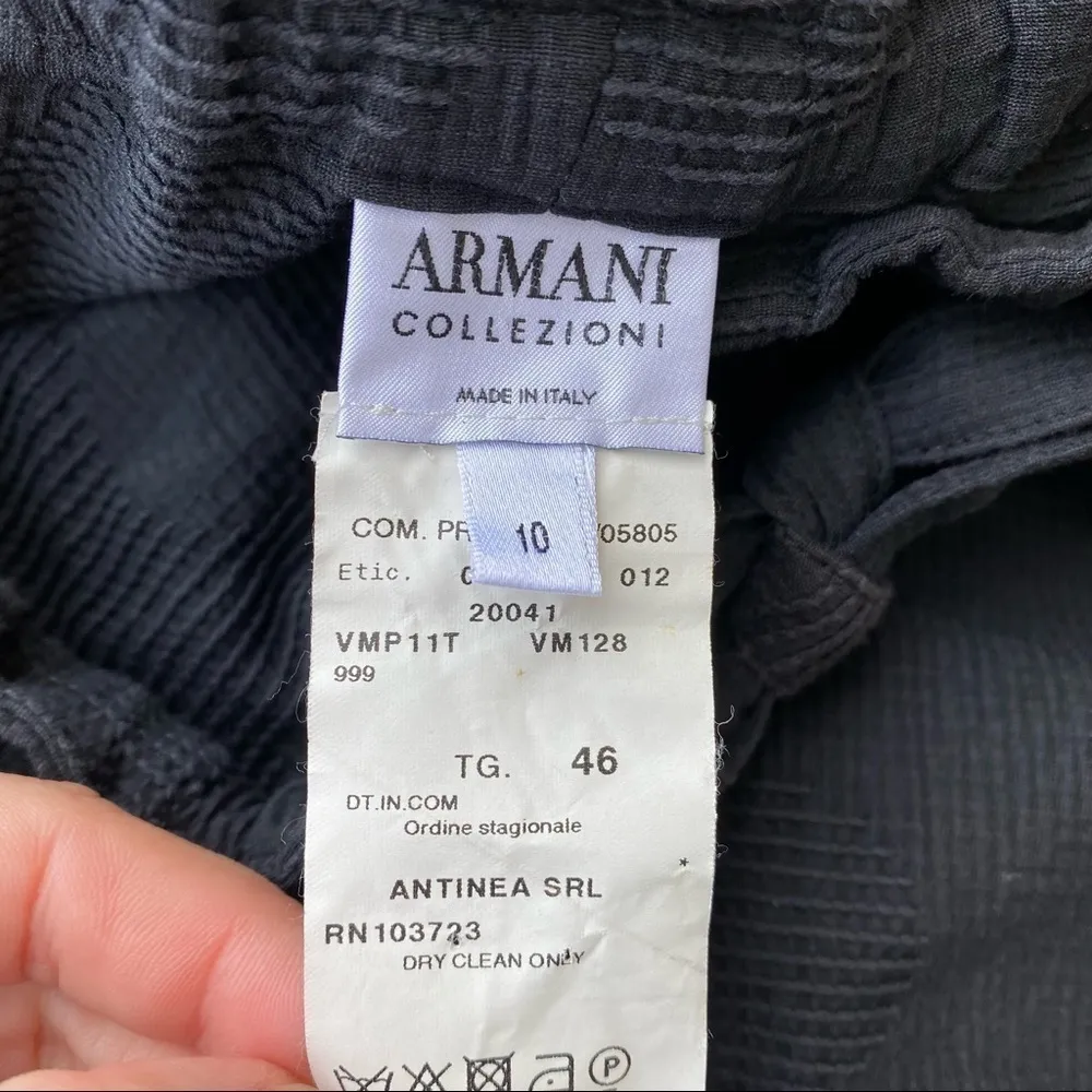 Armani Collezioni Wide Leg Crop Pants - Image 2