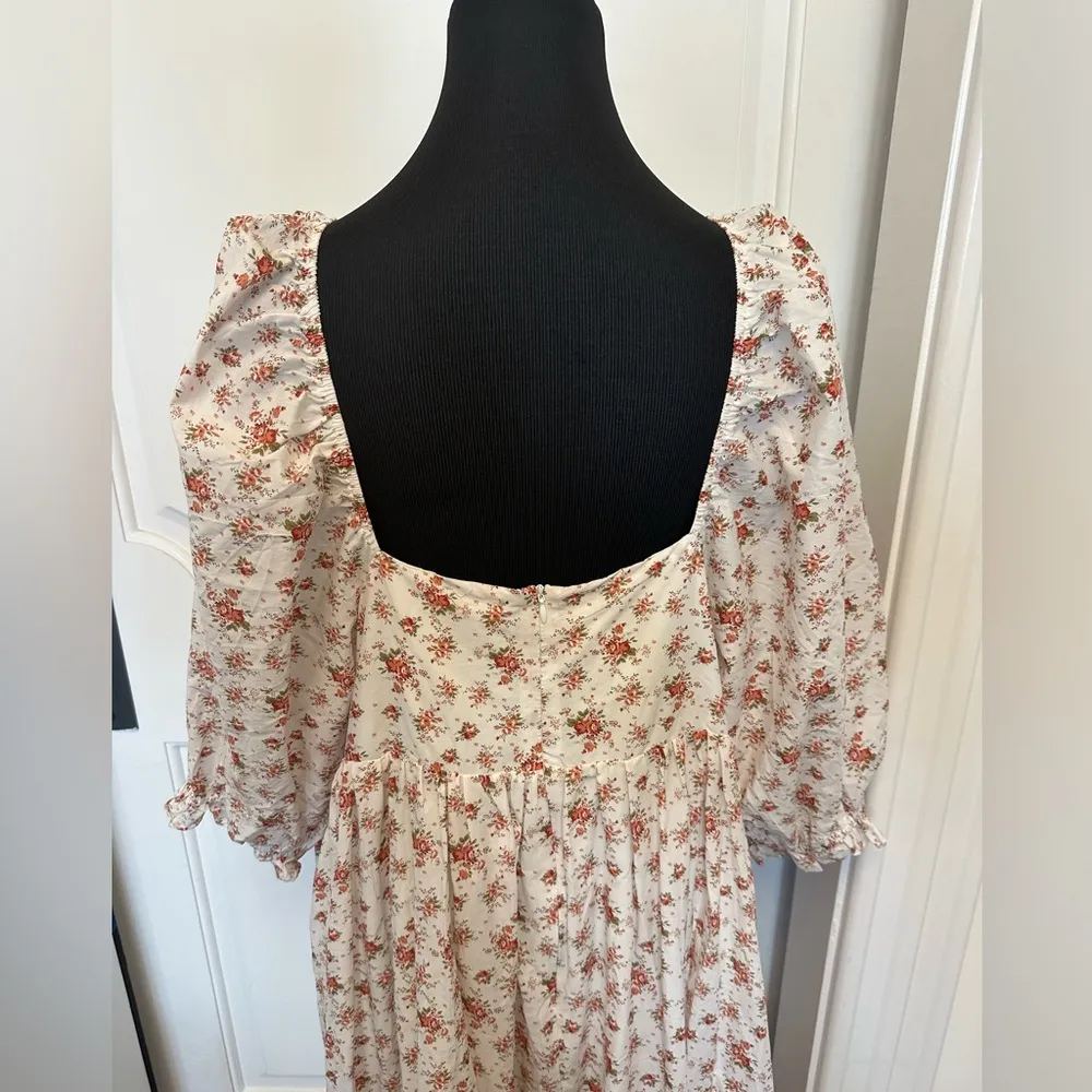 Arula B Puff Sleeve Floral Maxi Dress Bohemian Flowy Plus Size Altar’d State Pink - Image 6