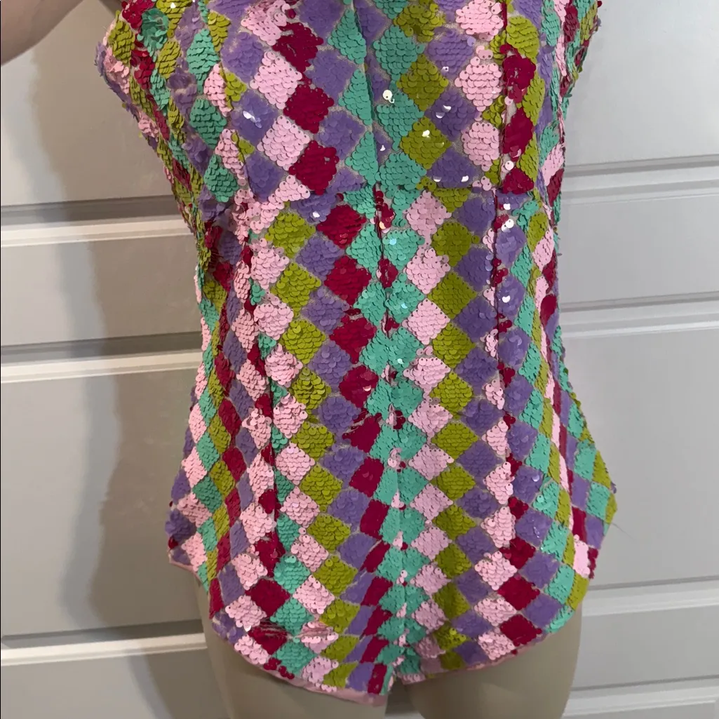 NastyGal Premium Diamond Sequin bandeau romper 4 NWT - Image 3