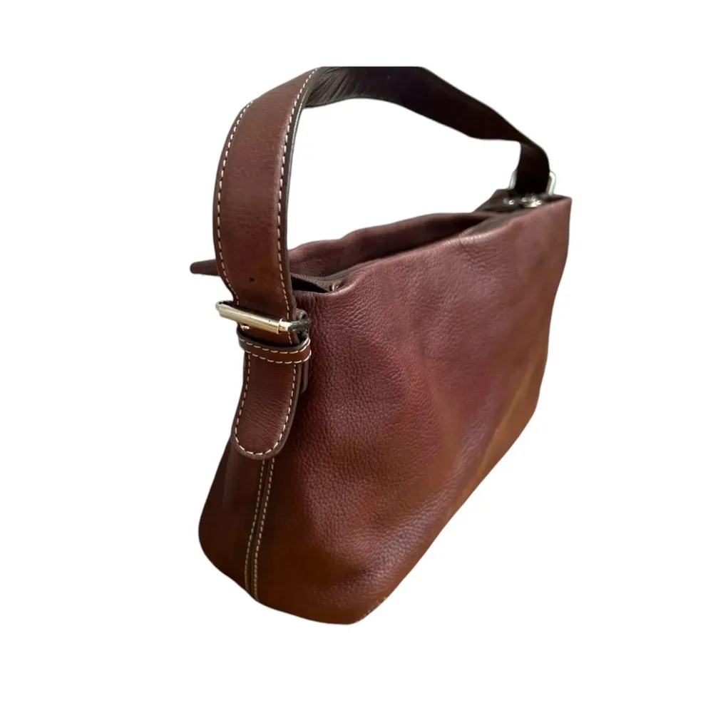 Fossil Pebbled Leather Single Adjustable Strap Shoulder Handbag - Image 3