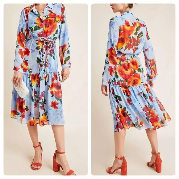 MISA Marsala Floral Shirtdress - Image 2