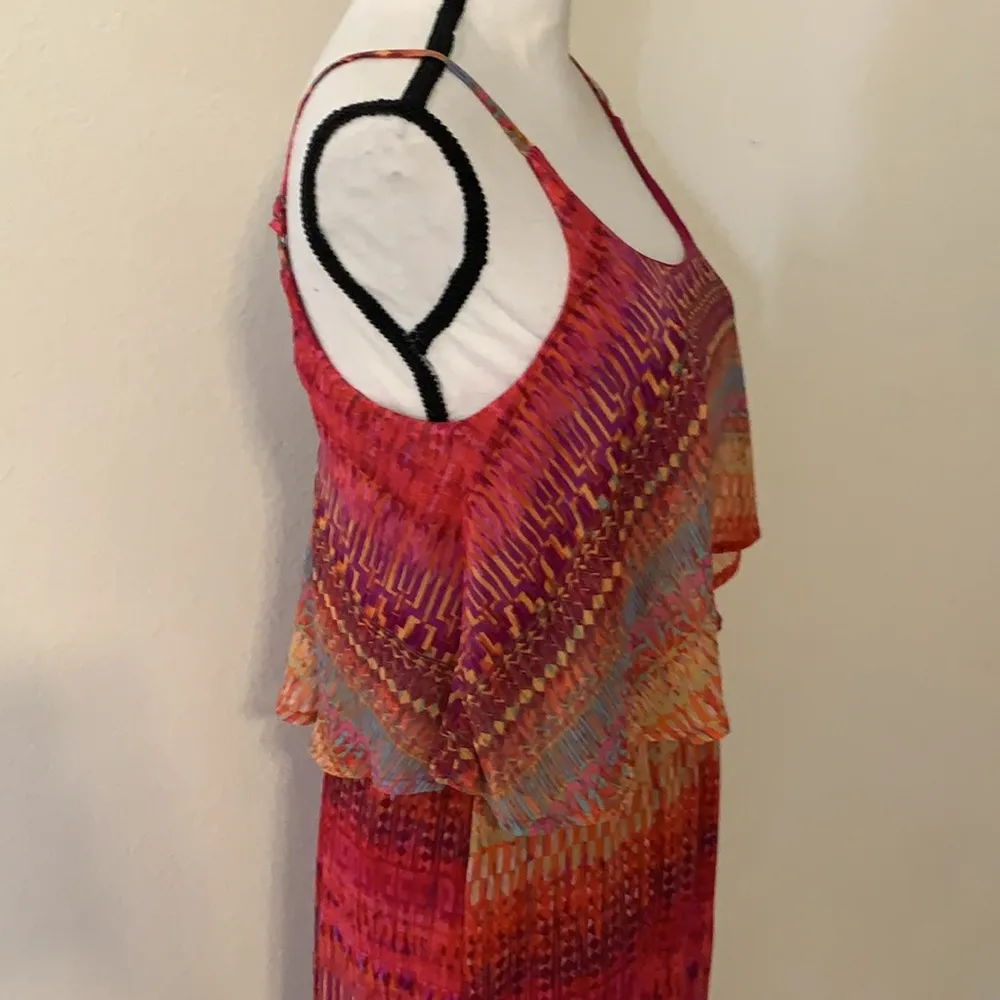 Urban Love Aztec Print boho maxi Summer dress Pink - Image 4