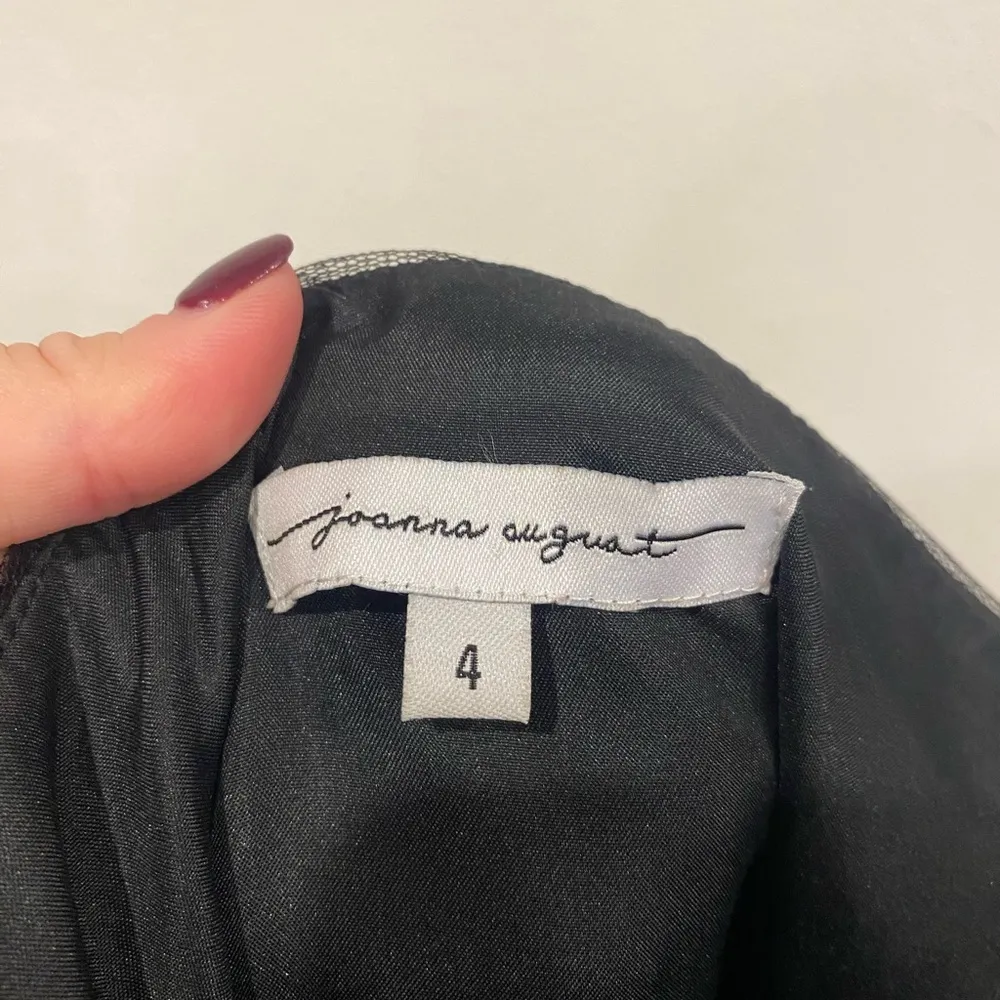 Joanna August Black Tulle Gown Size 4 EUC - Image 4