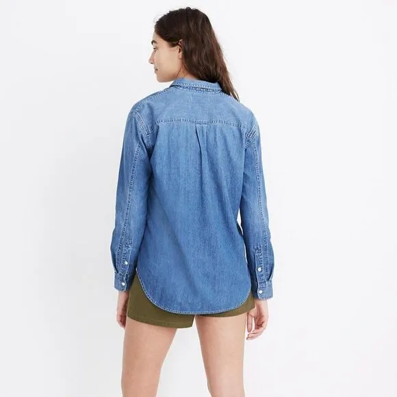 Madewell Denim Oversized‎ Ex-Boyfriend Shirt in Hutcherson Wash - Image 2