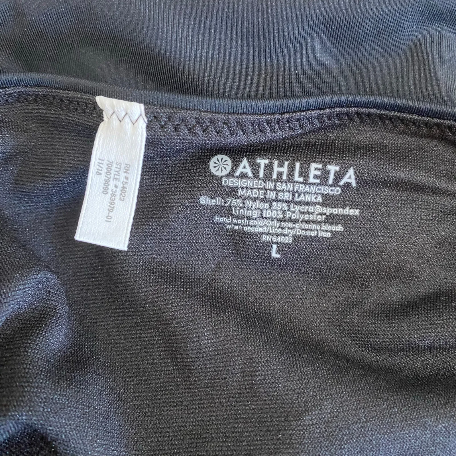 Athleta NWT Black Clean Medium Seat Coverage Swim‎ Bikini Bottom Size Large - Image 2