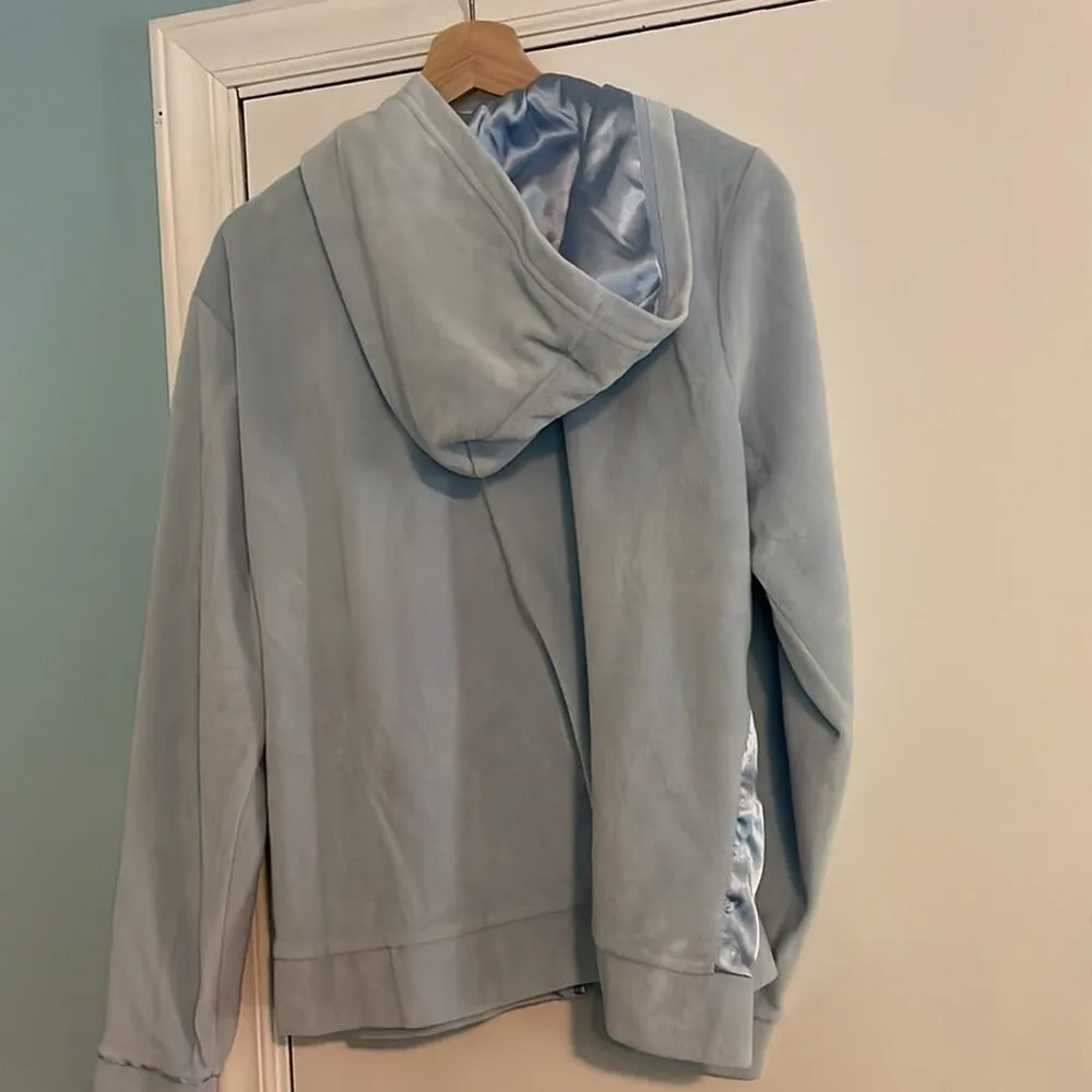 Y2K Baby blue tracksuit satin Terrycloth Size XL - Image 6