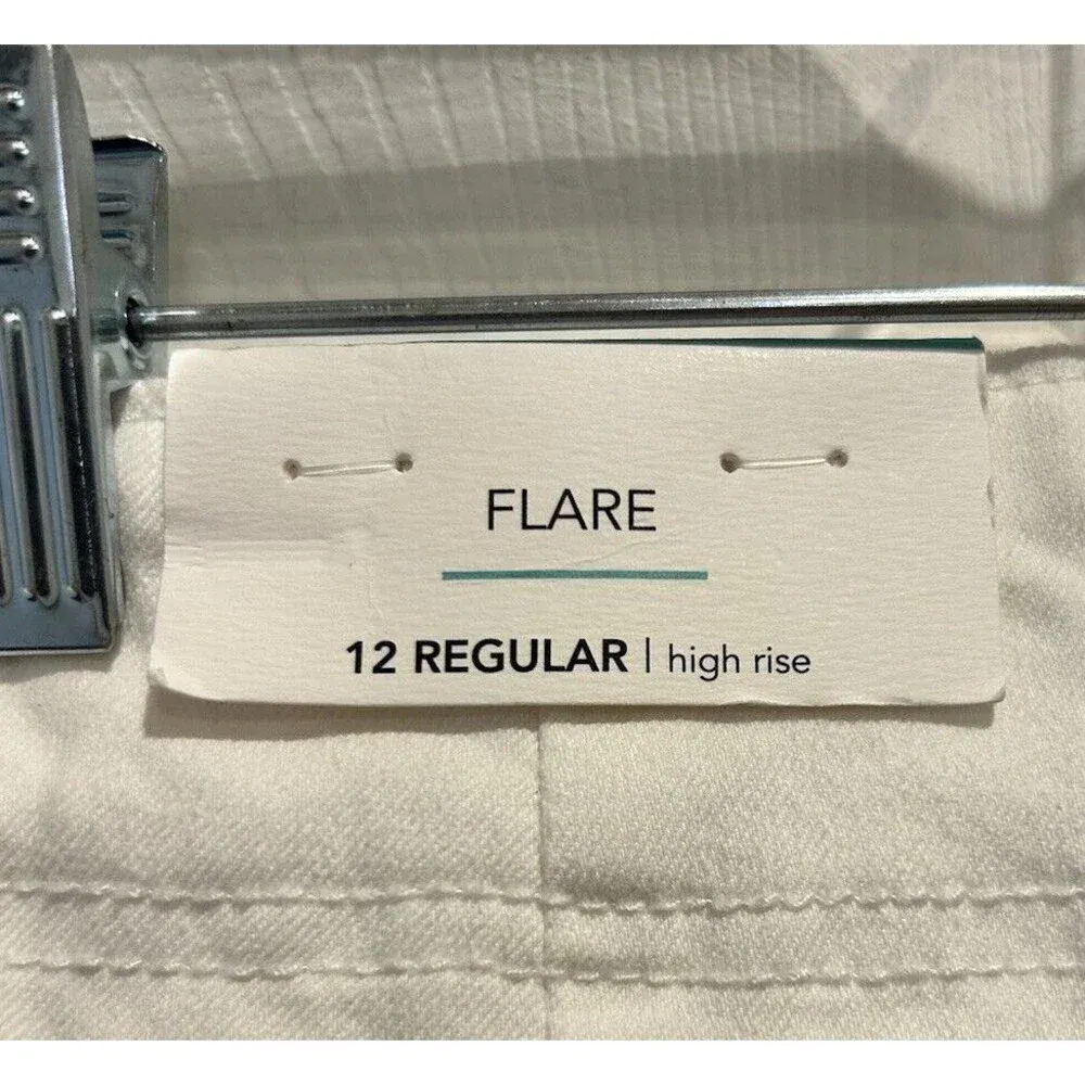 Maurice's Super High Rise Flare Super White Jeans sz 12R‎ Womens NWT - Image 5