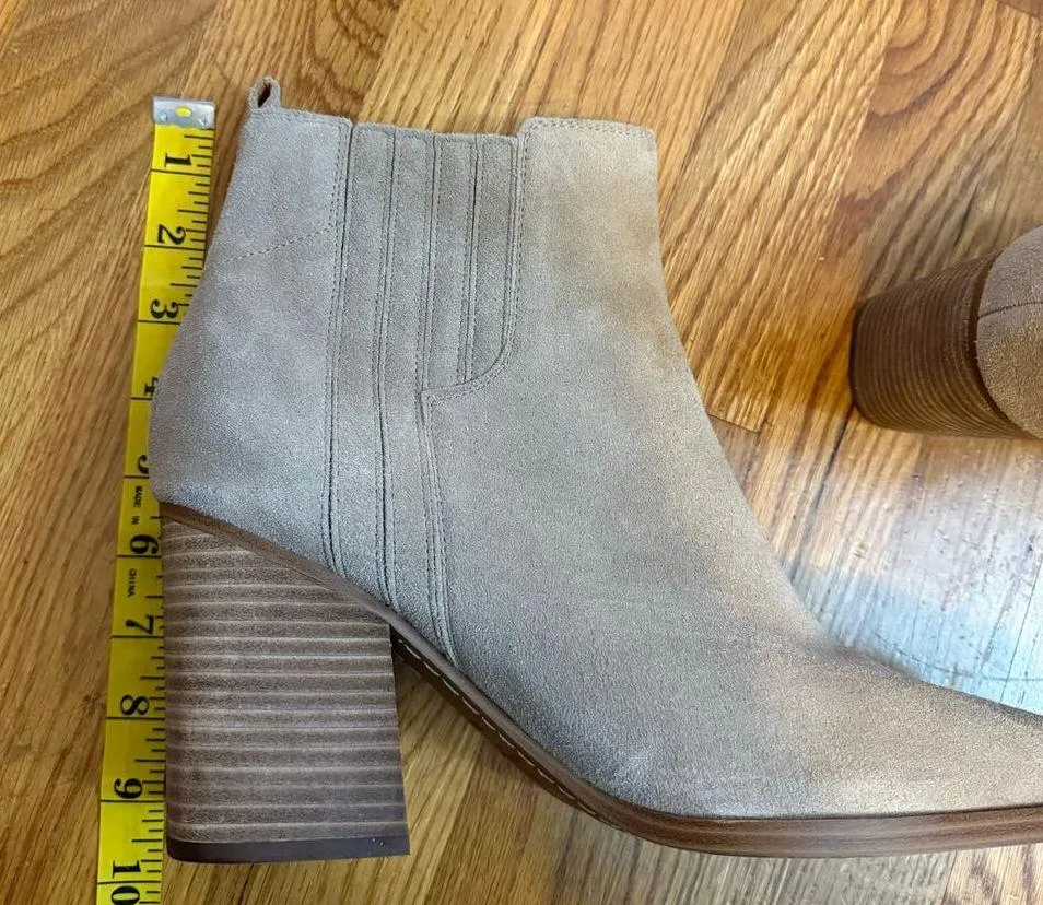 Marc Fisher Women’s 13 Matter Block Heel Suede Tan Walnut Boot Ankle Boots - Image 7