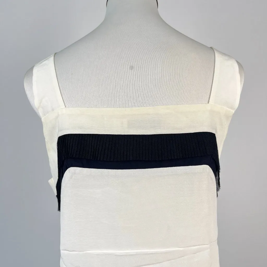 NWOT Mint Velvet Ivory & Ink Mesh Trim Cami Tank Top Blouse US10 UK14 Size 10 - Image 6