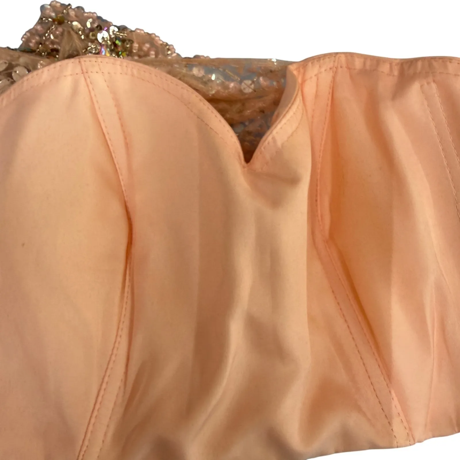 Sparkle Homecoming Beaded Sequin Rhinestone Women's Top Pink - Image 6