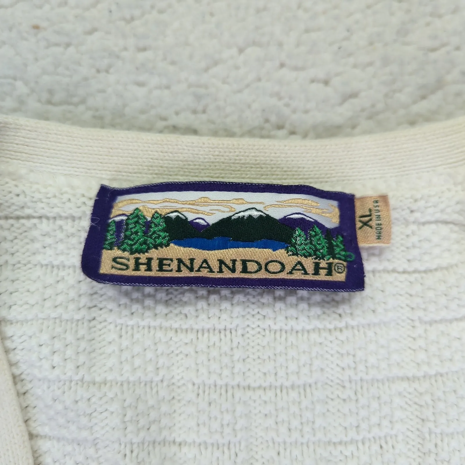 Shenandoah Cardigan Sweater Womens XL Knit Button Up Colorful‎ Stitch Vintage - Image 5