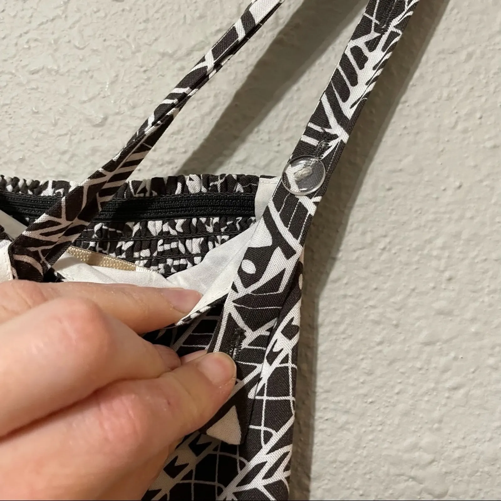 Anthropologie Corey Lynn Calter Black & White Sketchbook Tribal Print Dress XS - Image 10