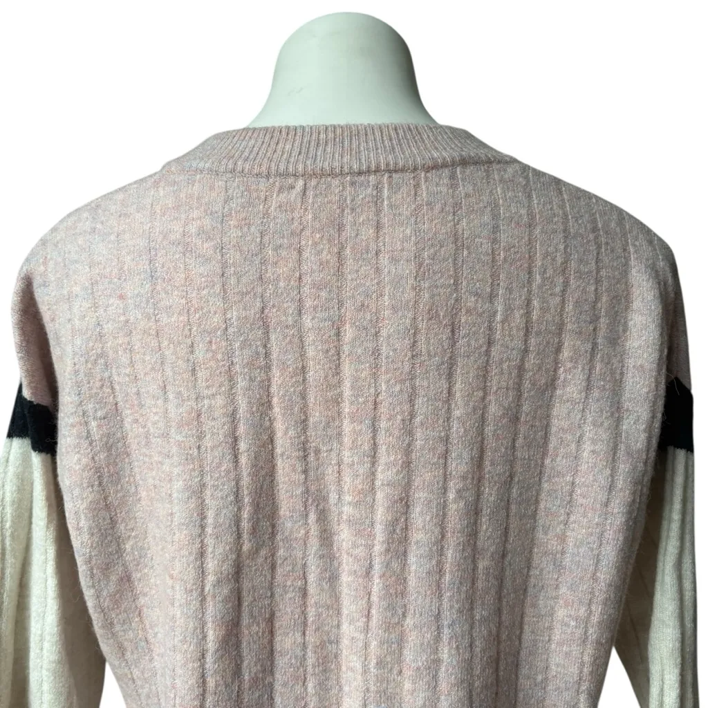 Madewell Striped Bowden Henley Sweater in Coziest Yarn, Sz XS - Image 10