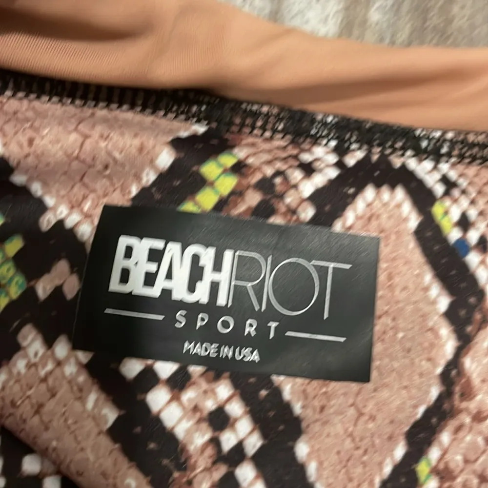 Jeweled Python BEACH RIOT Peyton Top Bikini Gym Snakeskin Sexy size medium - Image 10