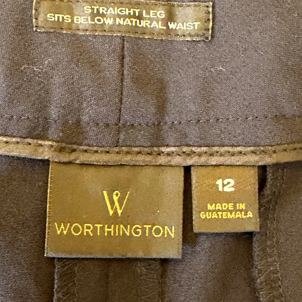 Worthington Modern Straight Leg Navy Blue Trouser Pants Size 12 NWT - Image 6