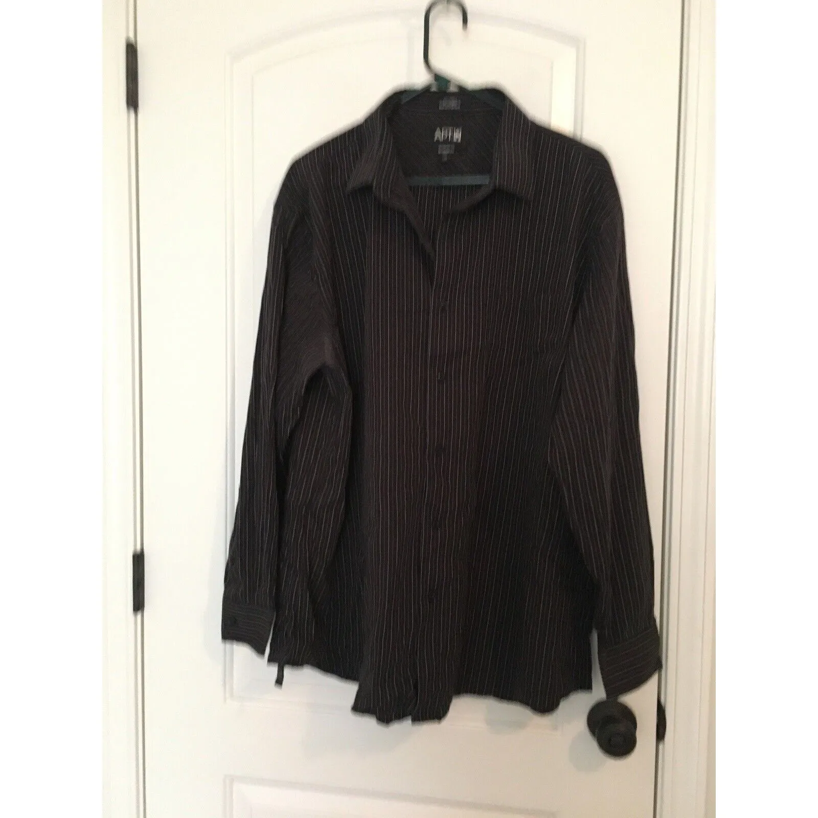 AP. 9 Modern Fit Adult Button-Up Striped Long Sleeve Shirt Size XXL - Image 2