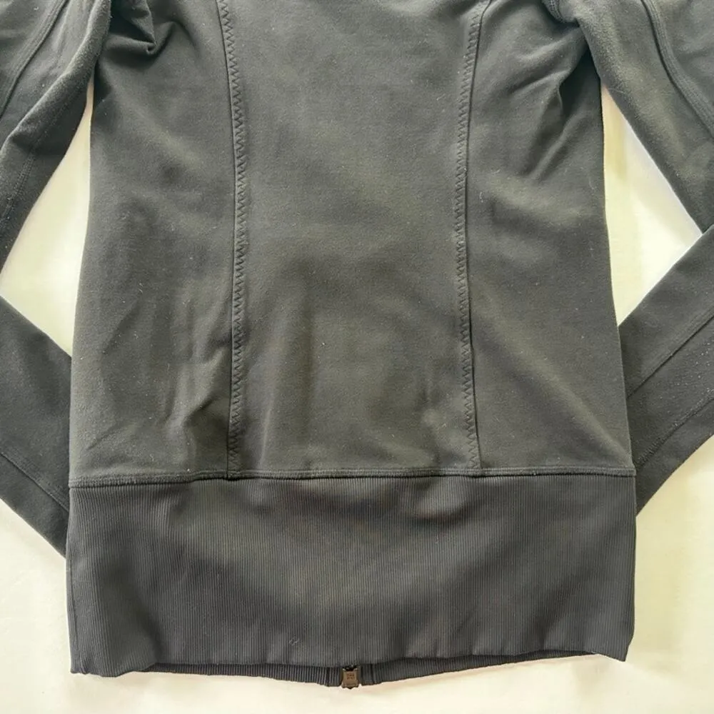 Lululemon Nice Asana Jacket Black Size 4 Long Full Zip Luon Travel Layer Outdoor - Image 10