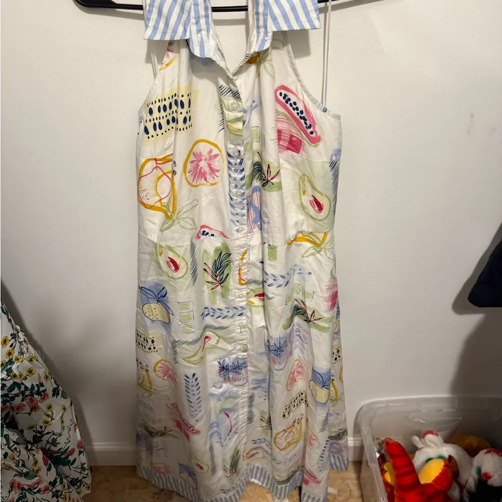 Crown & Ivy Patterned dress halter dress size large - Image 4