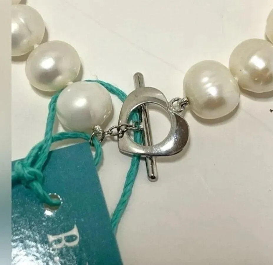 Knotted Handmade Freshwater Pearl Toggle Clasp Bracelet​ - Image 3