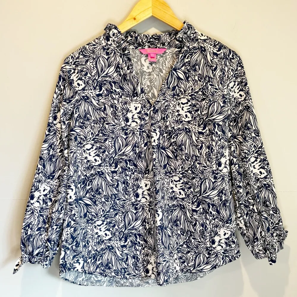 Lilly Pulitzer Koala Print Sherida Top - size Small - Image 2