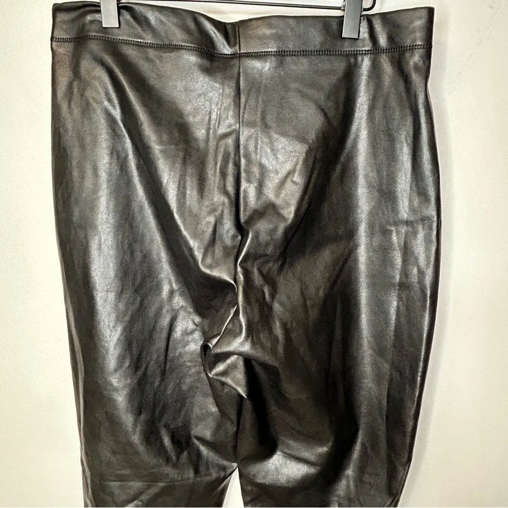 Express Faux Leather Black Leggings Size L - Image 7