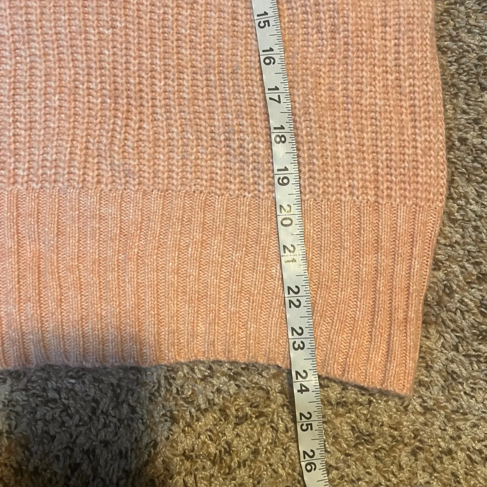 NINE WEST‎ Pink Knit Hoodie Sweater Women's Size M Balloon Sleeve Cozy - Image 4