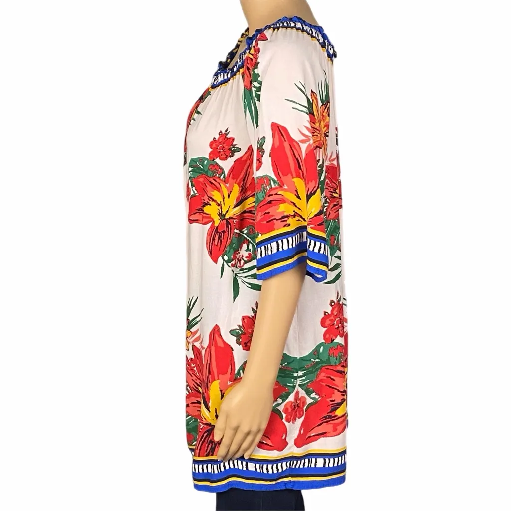 FLYING TOMATO/FREE MARKET on or off the shoulder colorful floral dress. Large - Image 8