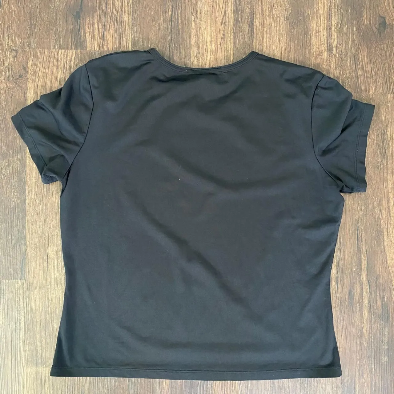 Basic Black Made in USA Vintage Stretchy T - Image 5