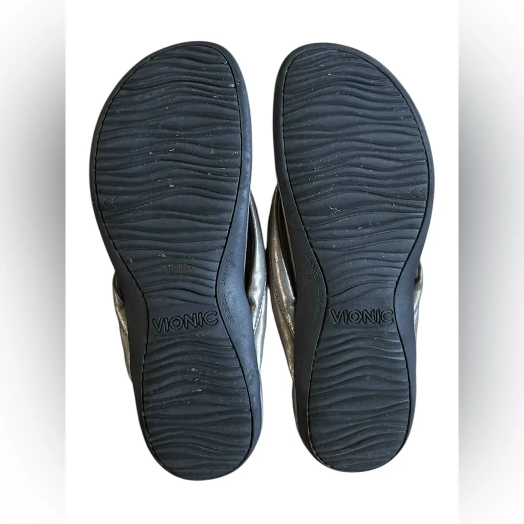 Vionic Women's‎ Grey Raya Flip Flop Arch Support Podiatrist Designed Sandals 10 - Image 5