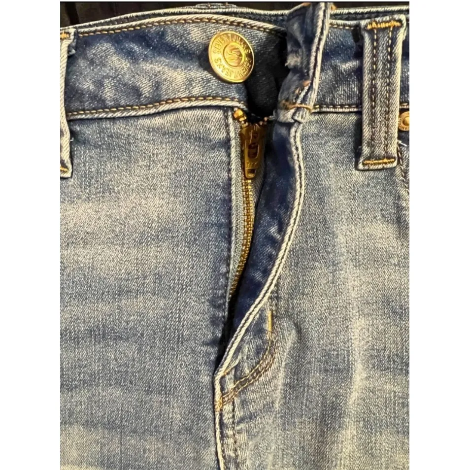 Seven7 Weekendsum Women's Size 6 Blue Denim Cutoff Embroidered Bee Daisy Pocket - Image 8