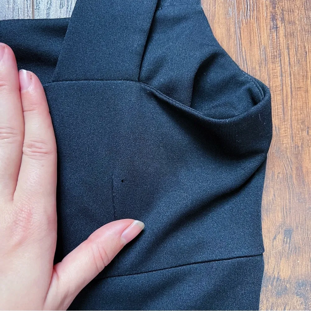 vintage • 70s black maxi dress gown Fred Rothschild sleeveless a - Image 9